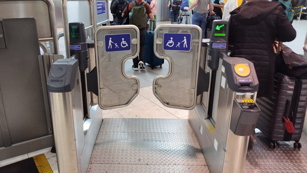 ticket gates in the Undergound